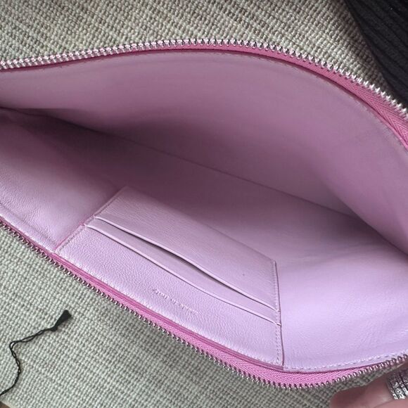 NWT - Authentic Celine clutch - black leather & pink python - Picture 4 of 6